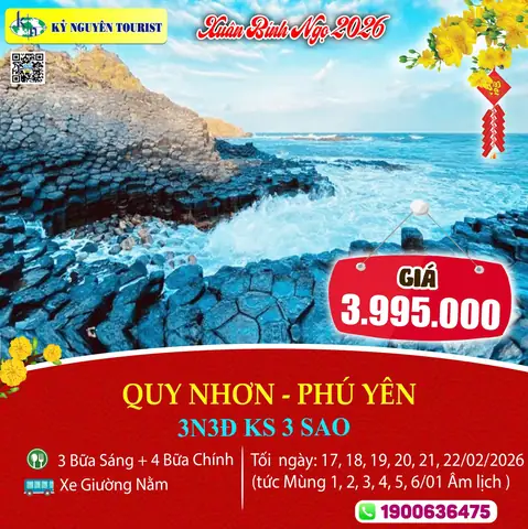 [tết Nguyên Đán 2026] Quy Nhơn – Phú Yên 3n3đ