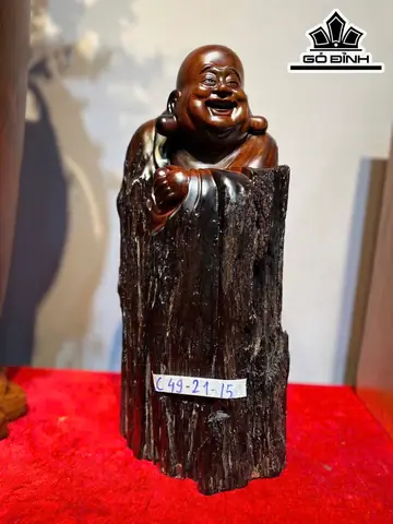 Tượng Phật Di Lặc Bán Thân Gỗ Trắc Cao 49 Ngang 21 Sâu 15 (cm ...