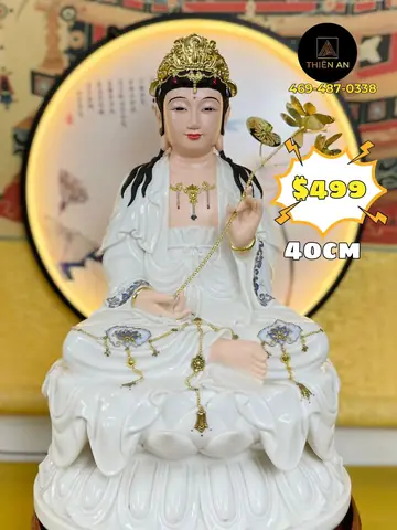 Tượng Đại Thế Chí Bồ Tát Toạ Thiền Đài Sen Cao 40cm - Thien An ...