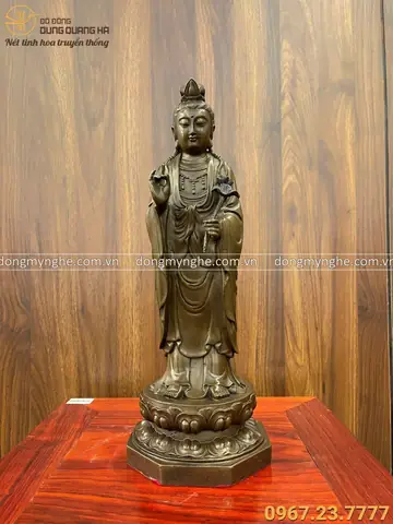 Tượng Đại Thế Chí Bồ Tát Hun Xuống Màu Giả Cổ 40x13x13 Cm ...