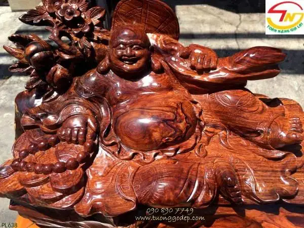 Tượng Phật Di Lặc Gỗ Cẩm Lai