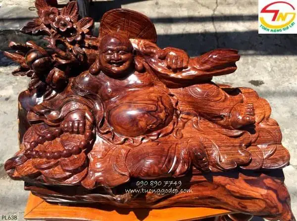 Tượng Phật Di Lặc Gỗ Cẩm Lai