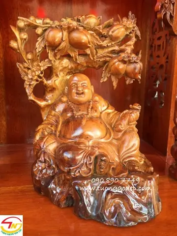 Tượng Phật Di Lặc Gỗ Ngọc Am