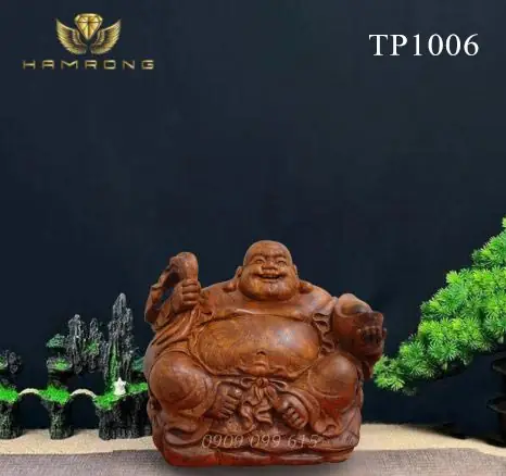 Tượng Phật Di Lặc Gỗ Nu Hương