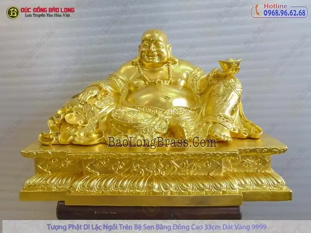 Quy Trình Đúc Tượng Phật Di Lặc Bằng Đồng Dát Vàng 9999