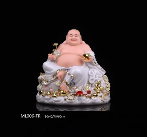 Tượng Phật Di Lặc Trắng Đá Đài Loan Cao Cấp - Thanh Liên