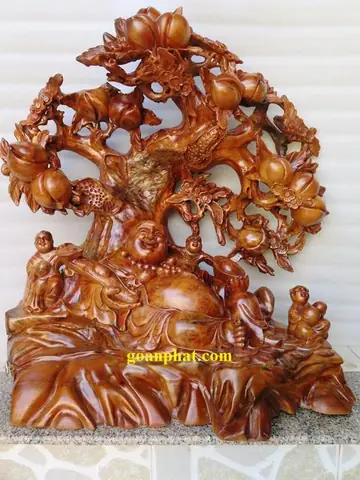 Phật Di Lặc Ngồi Gỗ Hương Đỏ Việt Nam