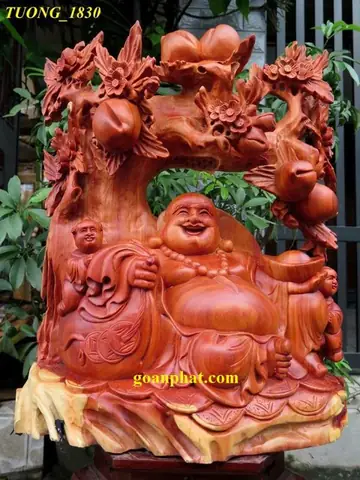 Phật Di Lặc Ngồi Gỗ Xá Xị