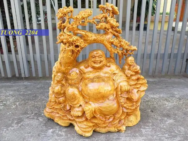 Phật Di Lặc Ngồi Gỗ Xá Xị