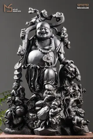 Tượng Di Lạc Đứng Ngũ Phúc - Gỗ Mun Sừng Đồ Gỗ Mạnh ...