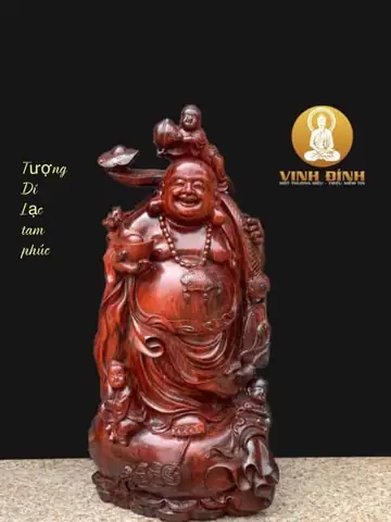 Lặc Tam Phúc Gỗ Trắc Hộp Siêu Vân 57x26x23 Cm