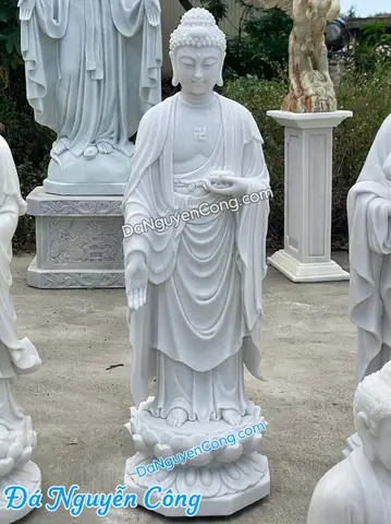Tượng Phật A Di Đà Bằng Đá 1m3