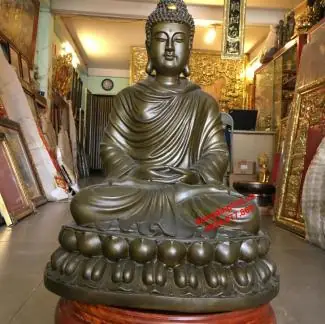 Tượng Đồng Thích Ca Mâu Ni Đồng Đen 48 Cm