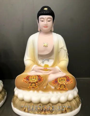 Tượng Phật Dược Sư Bột Khoáng Vẽ Màu