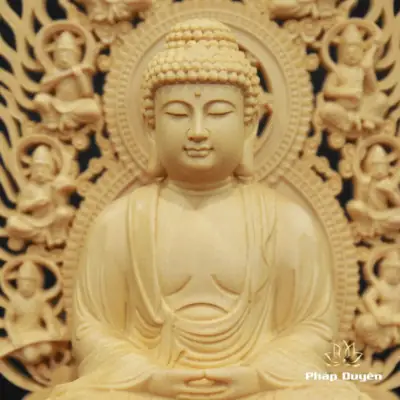 Tượng Phật Bổn Sư Thích Ca Gỗ Hoàng Dương