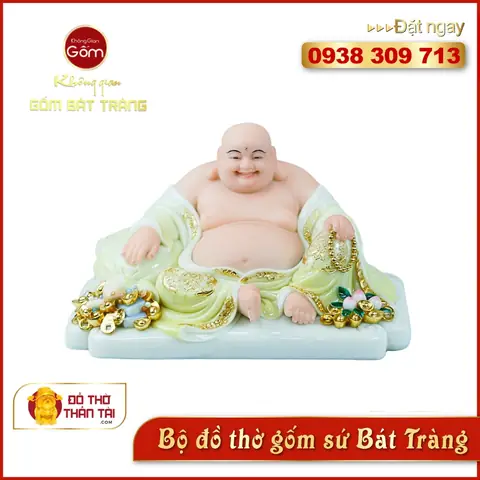 Tượng Phật Di Lặc Đá Đài Loan - Vàng H22