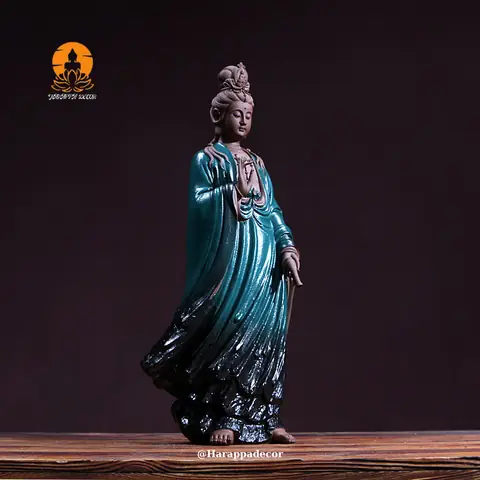 Tượng Mẹ Quan Âm Gốm Tử Sa - Harappa Decor