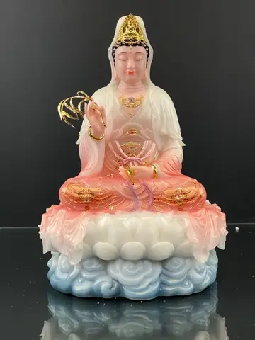 Tượng Phật Quan Âm Ngồi Đài Sen - Tp 15 Gỗ Đẹp