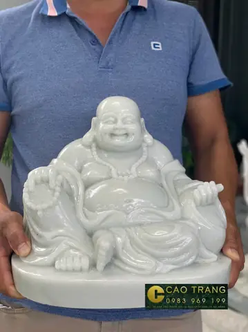 Tượng Phật Di Lặc Để Bàn Làm Việc Bằng Đá