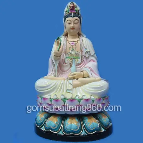 Tượng Phật Quan Âm Bằng Sứ Cao Cấp 55cm