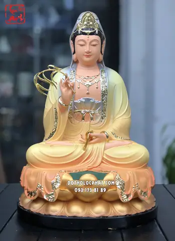 91. Tượng Quan Âm Bồ Tát Áo Vàng Bằng Composite Qabt-106
