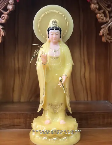 61. Tượng Quan Âm Bồ Tát Đứng Thạch Anh Qabt-065