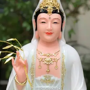 Tượng Quan Âm Bồ Tát Xanh Ngọc Đế Sen Sóng Nước