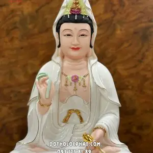 Tượng Quan Âm Bồ Tát Sứ Trắng Đế Non Nước
