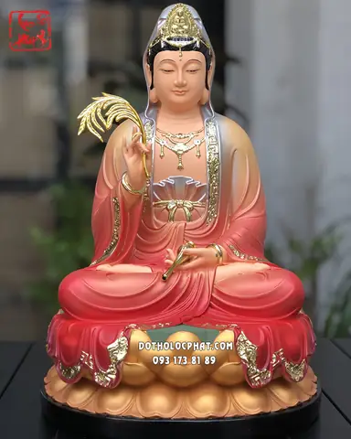 92. Tượng Quan Âm Bồ Tát Áo Vàng Bằng Composite Qabt-106
