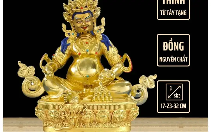 Tượng Phật Hoàng Thần Tài Dzambhala Bằng Đồng Nguyên Chất ...