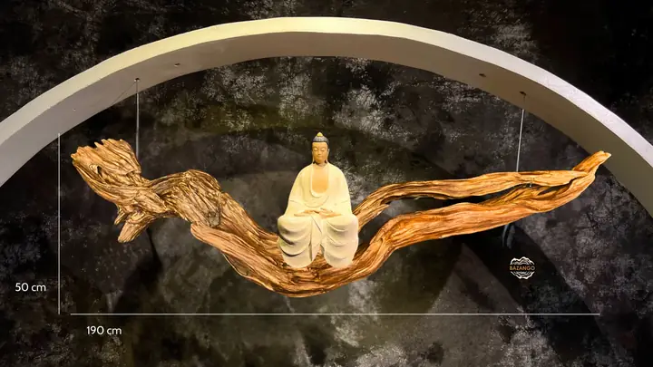 Tượng Phật Thích Ca - Gỗ Lũa Treo Tường - Gt166 - Bazango