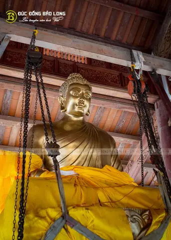 Chất Lượng Hoàn Thiện Tượng Phật Thích Ca Mâu Ni Bằng Đồng Đỏ Cao 2m62