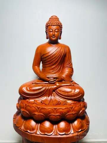 Tượng Phật Tổ Thích Ca Bằng Gỗ Chuẩn Thờ