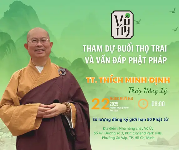 Tham Dự Buổi Thọ Trai Và Vấn Đáp Phật Pháp Tại Nhà Hàng Chay Vô Úy