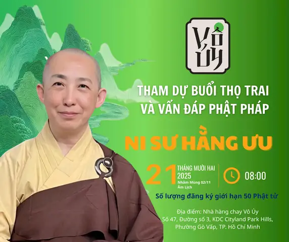 Tham Dự Buổi Thọ Trai Và Vấn Đáp Phật Pháp Tại Nhà Hàng Chay Vô Úy