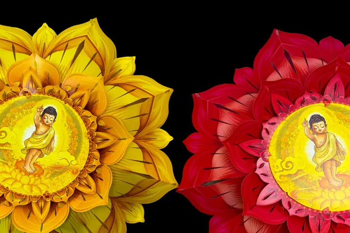 Lồng Đèn Hoa Sen Hào Quang - Sự Kết Hợp Từ Cánh Sen Mềm Mại Cùng Vẻ Đẹp Của Vầng Hào Quang Đức Phật