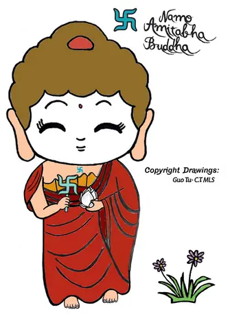 Hình Vẽ Chibi Về Phật A Di Đà (amitabha)