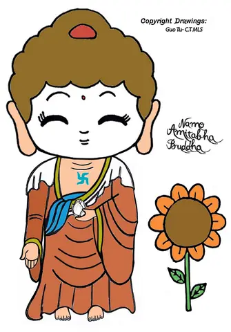 Hình Vẽ Chibi Về Phật A Di Đà (amitabha)