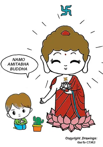 Hình Vẽ Chibi Về Phật A Di Đà (amitabha)