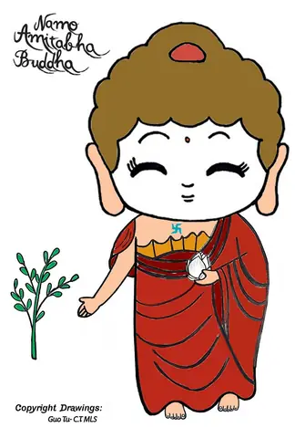 Hình Vẽ Chibi Về Phật A Di Đà (amitabha)