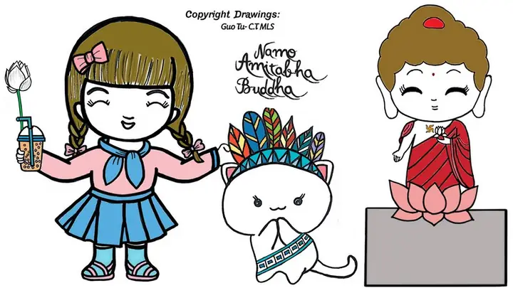 Hình Vẽ Chibi Về Phật A Di Đà (amitabha)