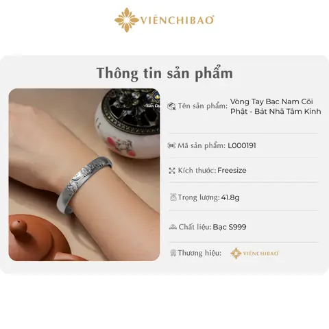 Thãng Tin Sáº¢n Pháº¨m Vãng Tay Báº C Nam Cãi Pháº¬t – Bãt Nhã Tãm Kinh