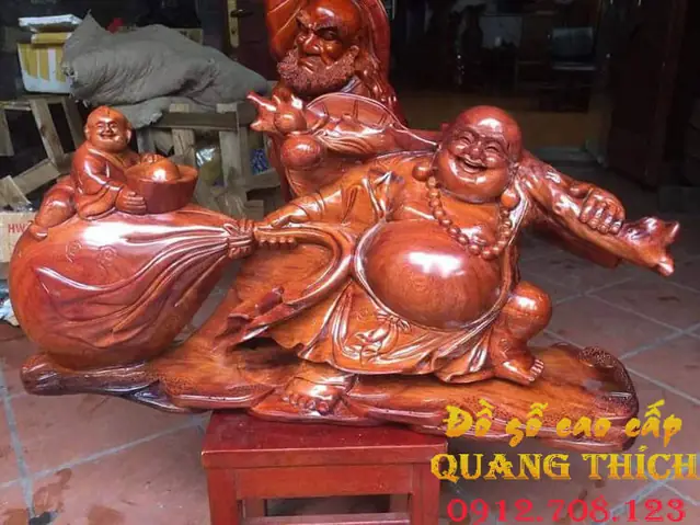 Tượng Di Lặc Kéo Bao Tiền