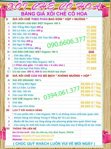 Những Loại Xôi Chè Phù Hợp.