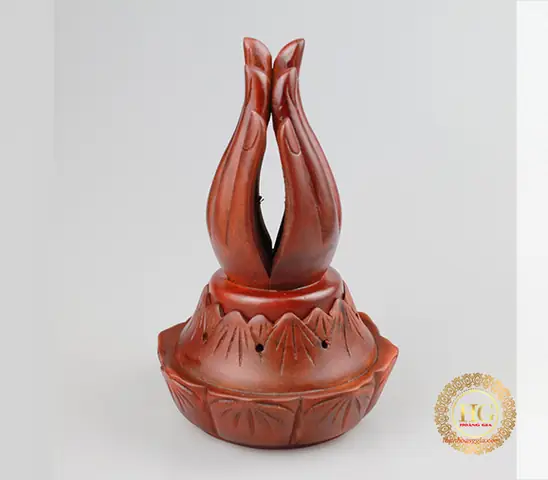 Bàn Tay Xông Trầm Gỗ Hương Cầu Bình An - Trầm Hương Tự Nhiên