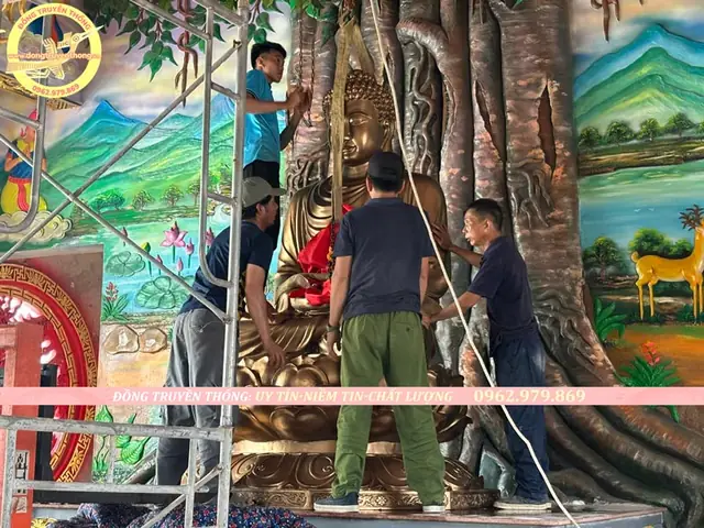 Một Số Hình Ảnh Đúc Tượng Phật Bổ Sư Bằng Đồng Cao 2m8 Tại Sóc Trăng.