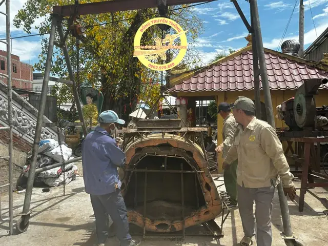 Một Số Hình Ảnh Đúc Tượng Phật Bổ Sư Bằng Đồng Cao 2m8 Tại Sóc Trăng.