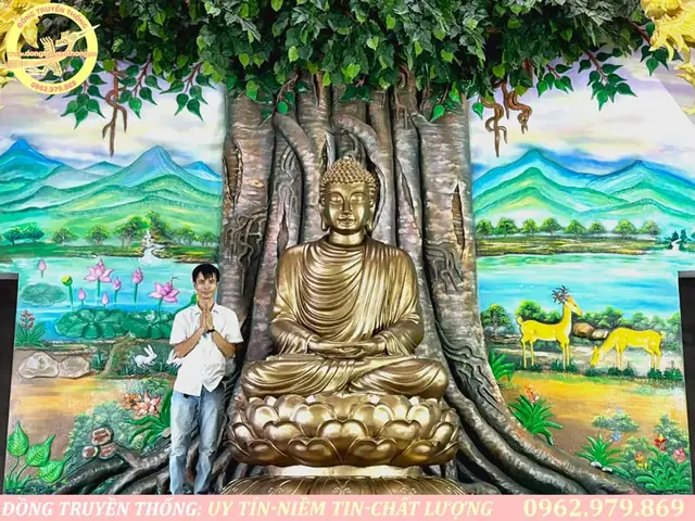 Đúc Tượng Phật Bằng Đồng Tại Chùa Hoàn Thiện.