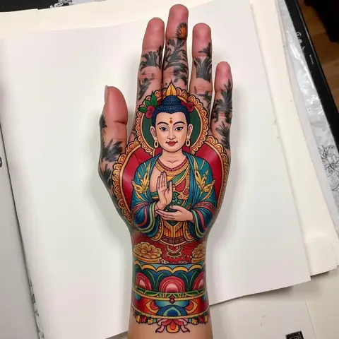 Các Mẫu Hình Xăm Bàn Tay Phật Đẹp Và Ý Nghĩa