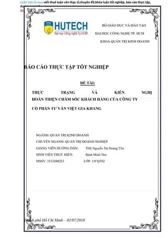 Báo Cáo Thực Tập Tốt Nghiệp Thực Trạng Và Kiến Nghị Hoàn Thiện ...